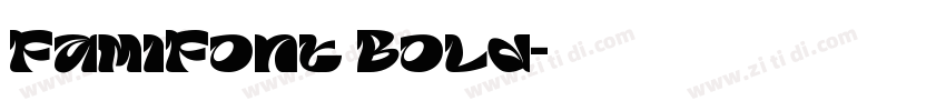FamiFont Bold字体转换